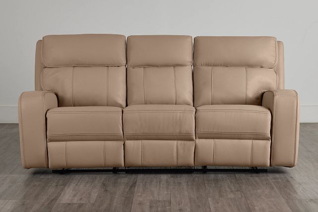 Rhett Taupe Micro Reclining Sofa (3)