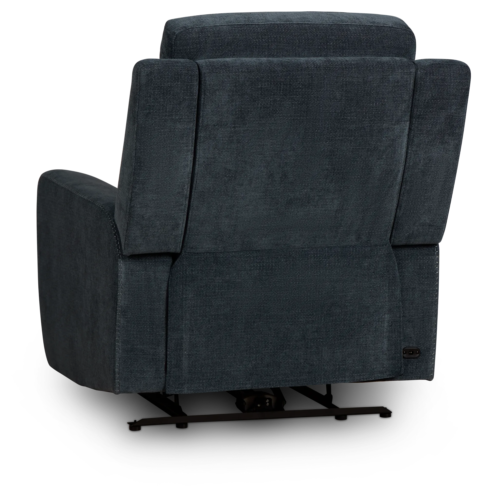 Dean Dark Blue Fabric Power Recliner