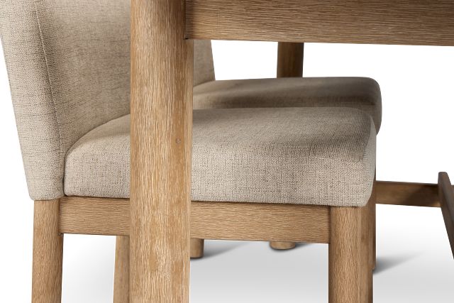 Taylor Light Tone Rect Table & 4 Upholstered Chairs