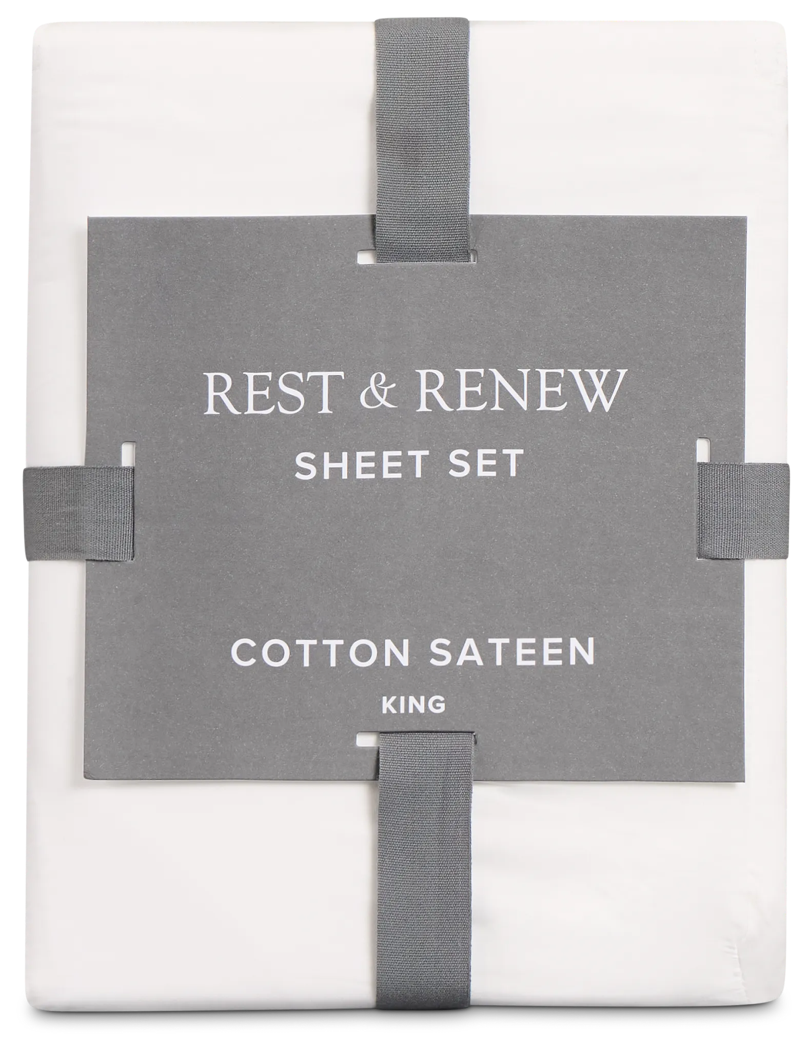 Rest & Renew Cotton Sateen White 300 Thread Sheet Set