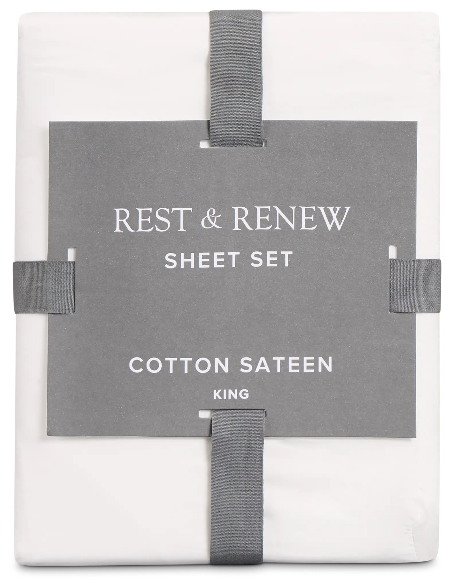 Rest & Renew Cotton Sateen White 300 Thread Sheet Set Rest & Renew Cotton Sateen White 300 Thread Sheet Set