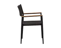 Elsie Dark Gray Woven Arm Chair