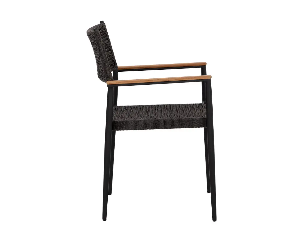 Elsie Dark Gray Woven Arm Chair Elsie Dark Gray Woven Arm Chair