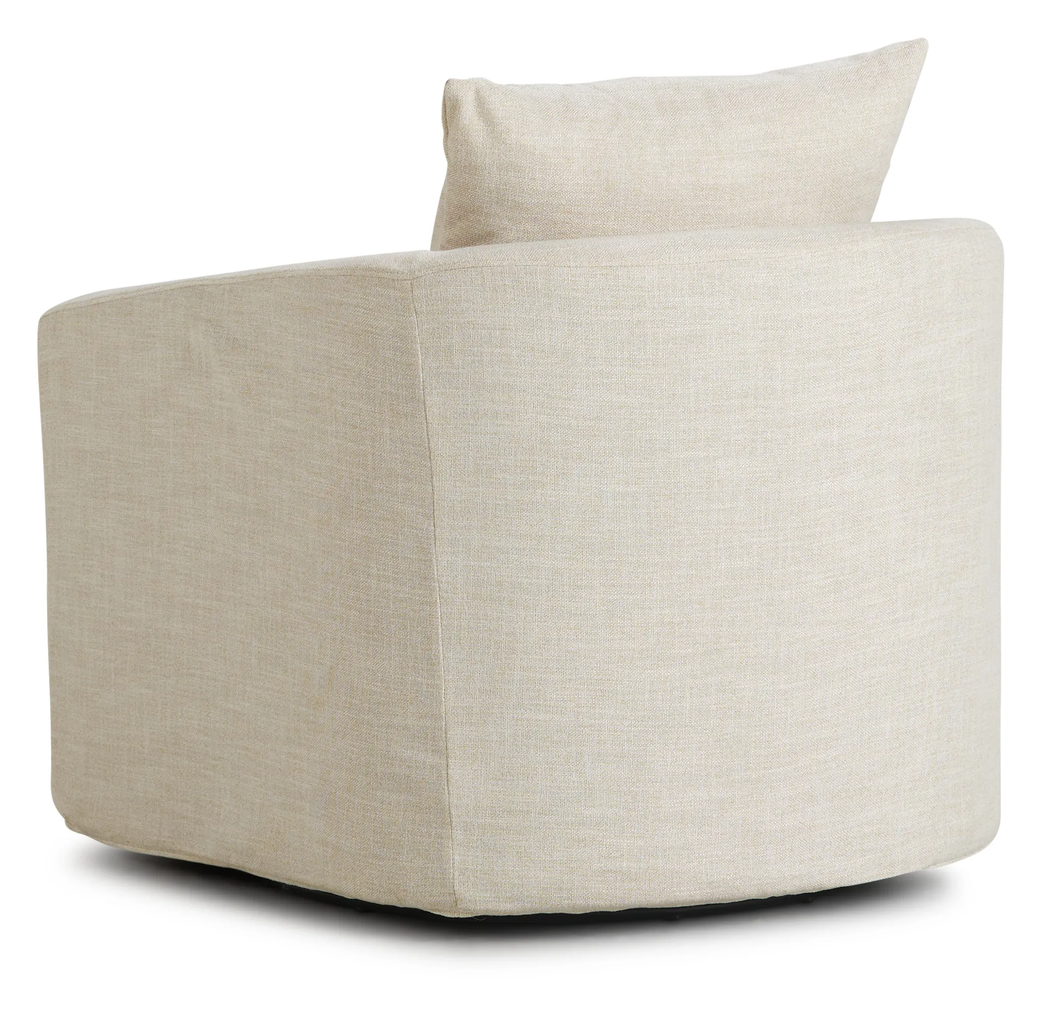 Willow Light Beige Fabric Swivel Chair