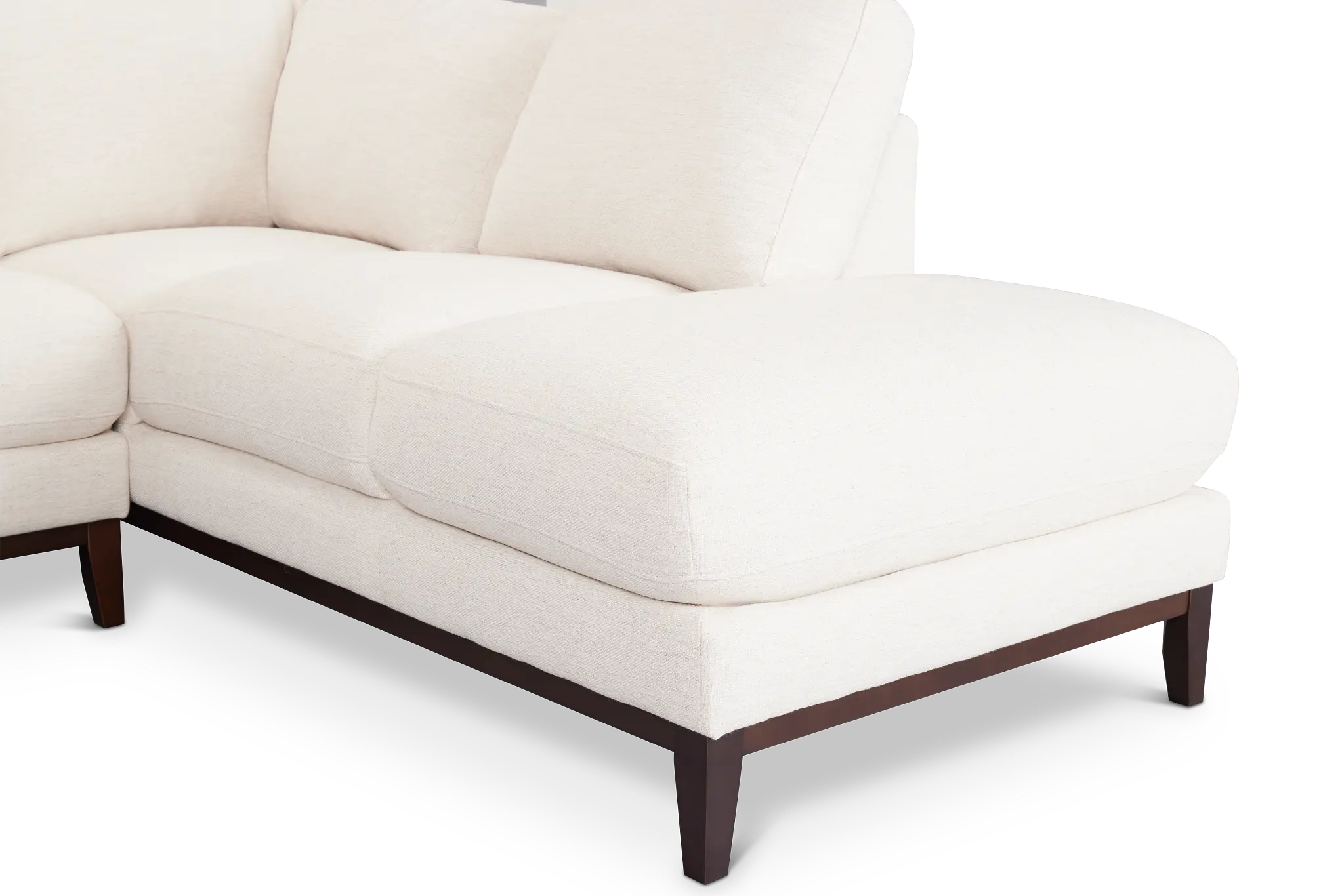 Wesley Light Beige Fabric Small Right Bumper Sectional Wesley Light Beige Fabric Small Right Bumper Sectional