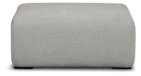 Celeste Light Gray Fabric Ottoman
