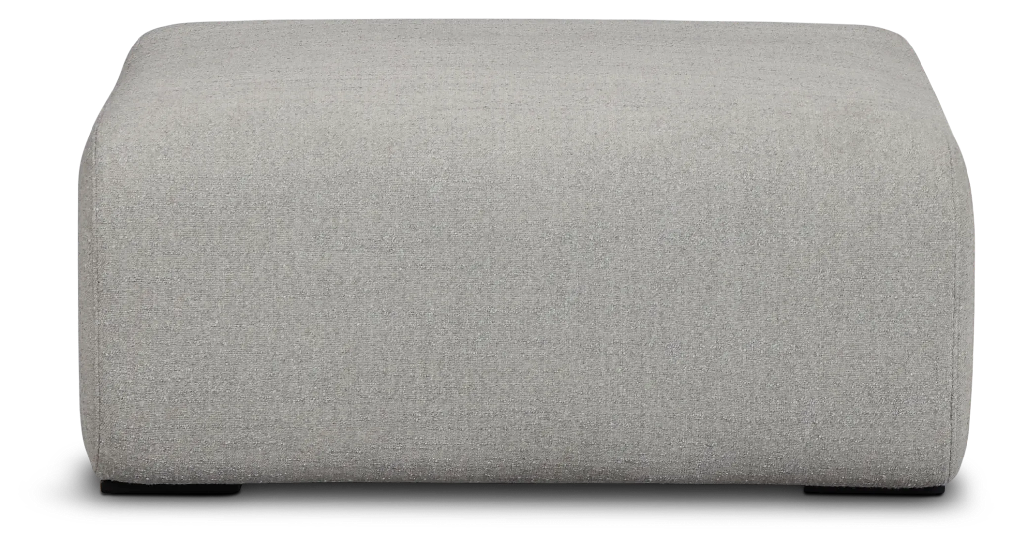 Celeste Light Gray Fabric Ottoman