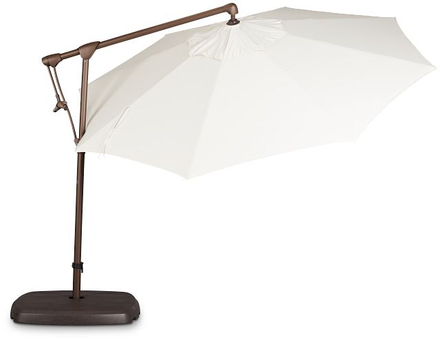 Grenada White Cantilever Umbrella Set