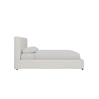 Grayton Merino Light Beige 44" Upholstered Platform Bed