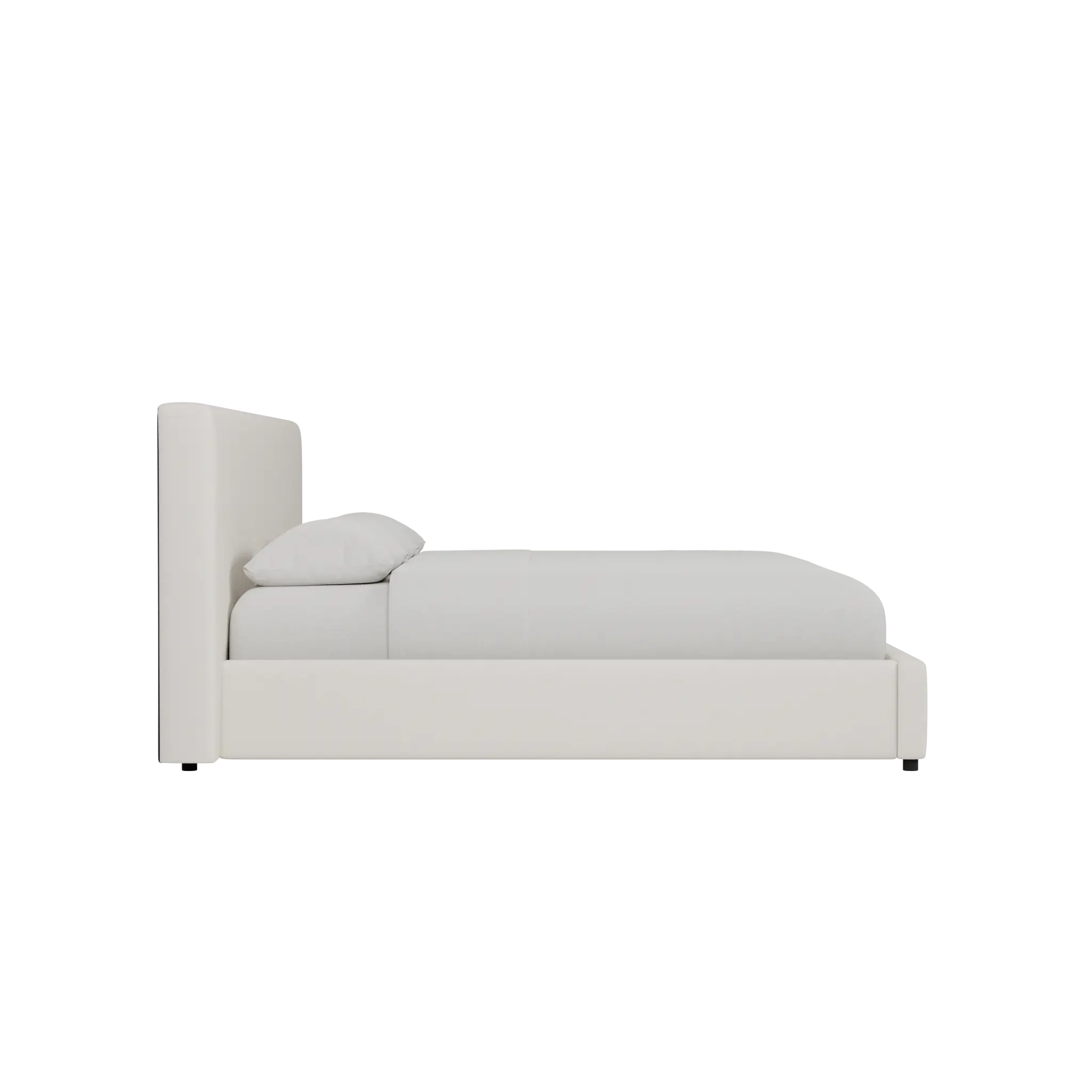 Grayton Merino Light Beige 44" Upholstered Platform Bed Grayton Merino Light Beige 44" Upholstered Platform Bed
