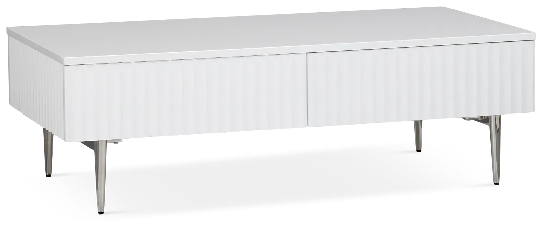 Surge White Rectangular Coffee Table