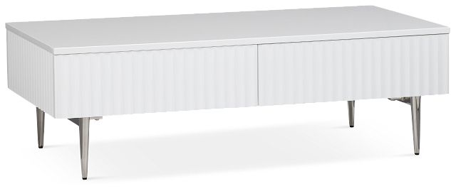 Surge White Rectangular Coffee Table