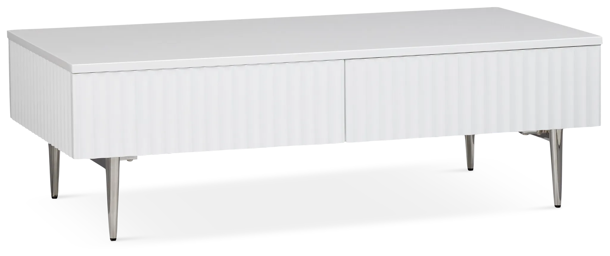 Surge White Rectangular Coffee Table