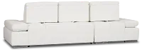 Eden White Micro Left Chaise Sleeper Sectional