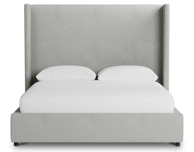 Captiva Sutton Gray 60" Upholstered Shelter Bed