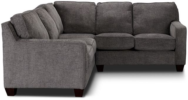 Andie Dark Gray Fabric Small Two-arm Sectional (2)