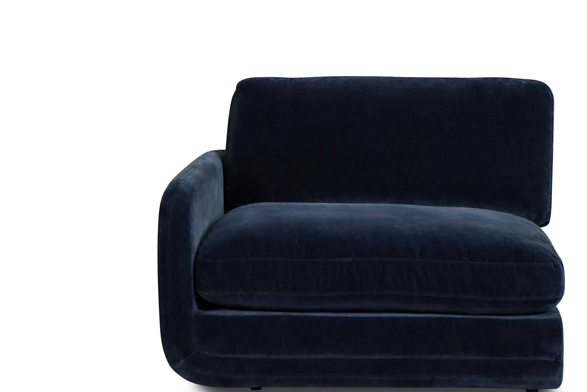 Jules Dark Blue Velvet Left Chair Jules Dark Blue Velvet Left Chair