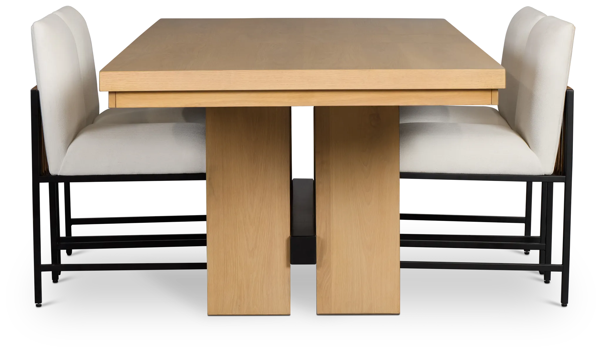 Highland Light Tone Rect Table & 4 Upholstered Chairs