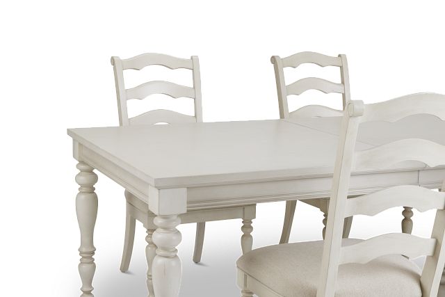 Savannah Ivory Rect Table & 4 Chairs