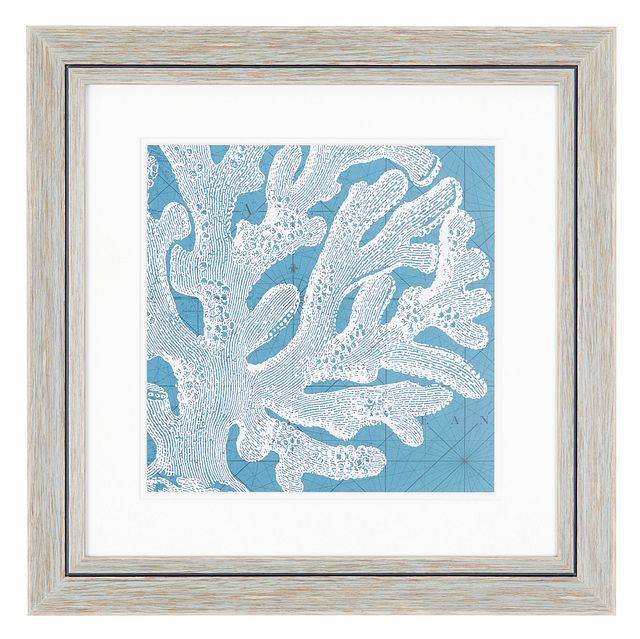 Coral Blue Framed Wall Art
