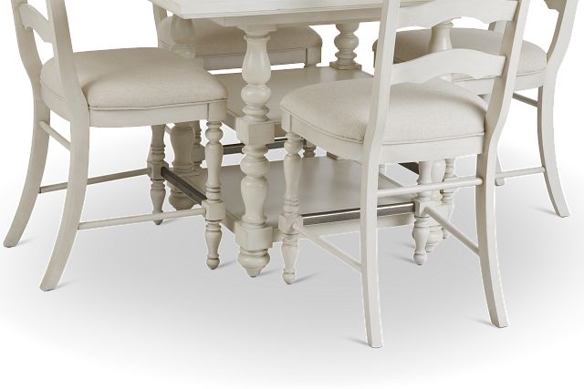 Savannah Ivory High Table & 4 Barstools