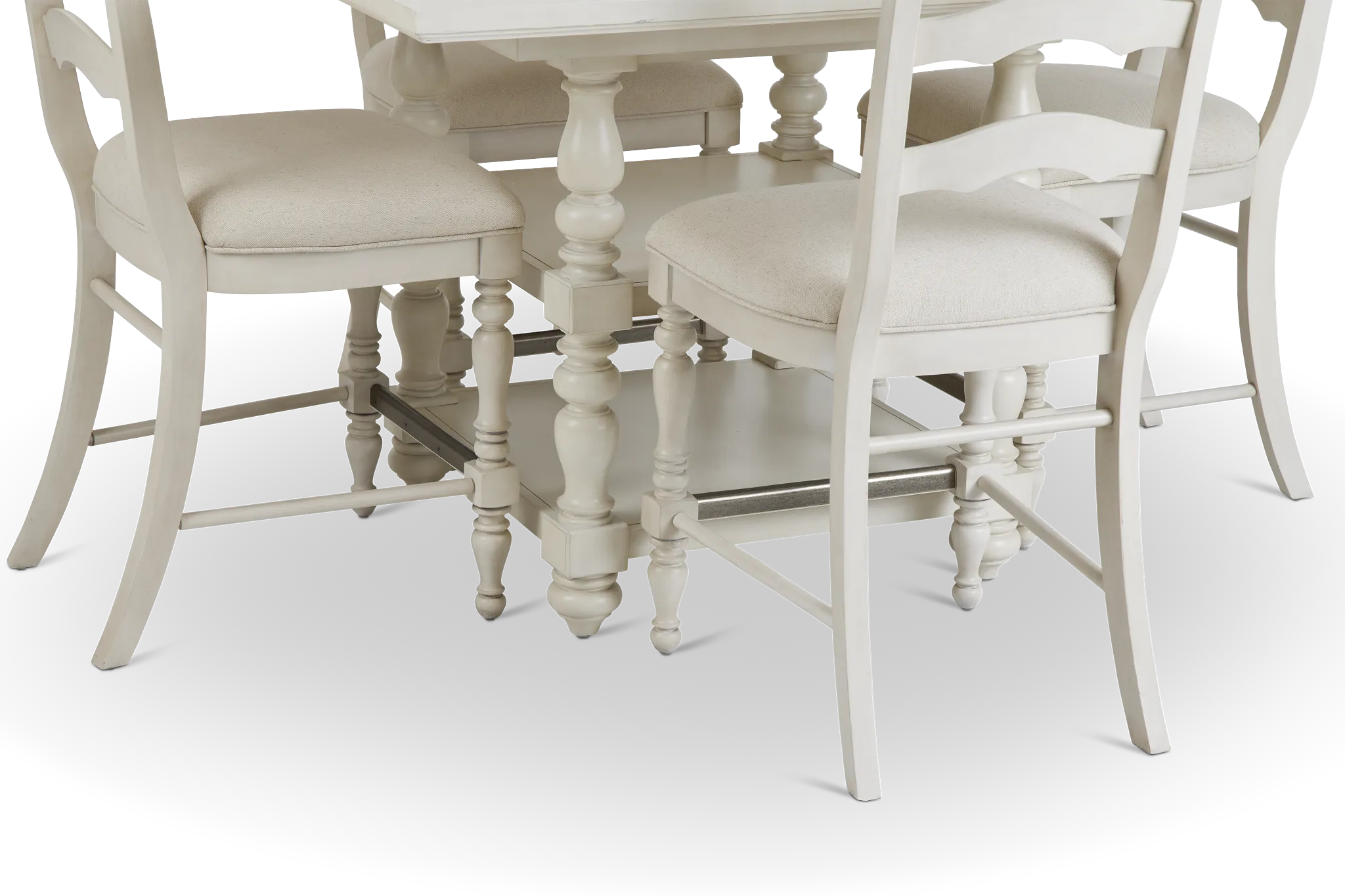 Savannah Ivory High Table & 4 Barstools
