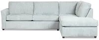 Shore Light Blue Fabric Right Bumper Sectional