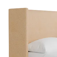 Captiva Merino Taupe 48" Upholstered Shelter Bed