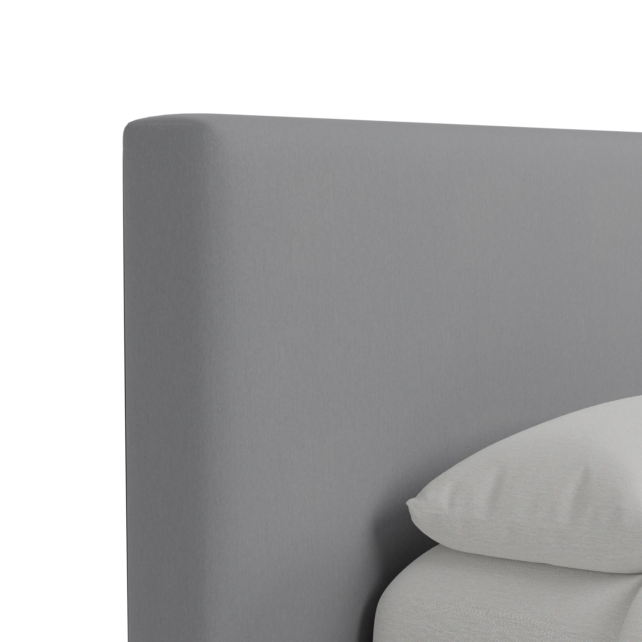 Grayton Delray Light Gray 44" Upholstered Platform Bed