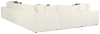 Cruz White Fabric 6-piece Modular Sectional