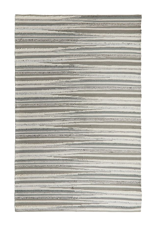 Cizin Gray Wool Blend 5x8 Area Rug