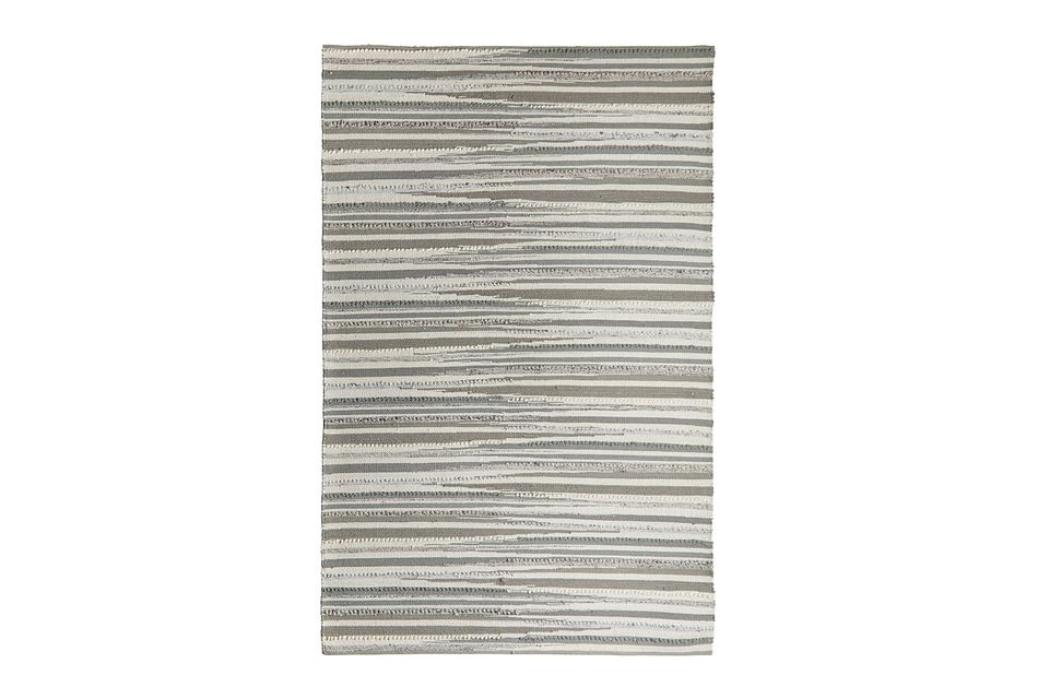 Cizin Gray Wool Blend 5x8 Area Rug