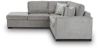 Blakely Gray Fabric Small Left Bumper Sleeper Sectional