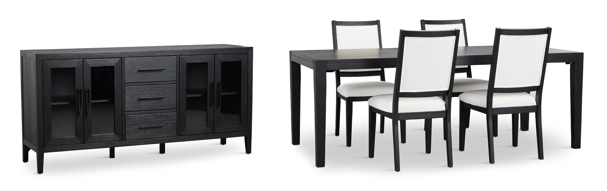 Alden Black Rect Dining Room