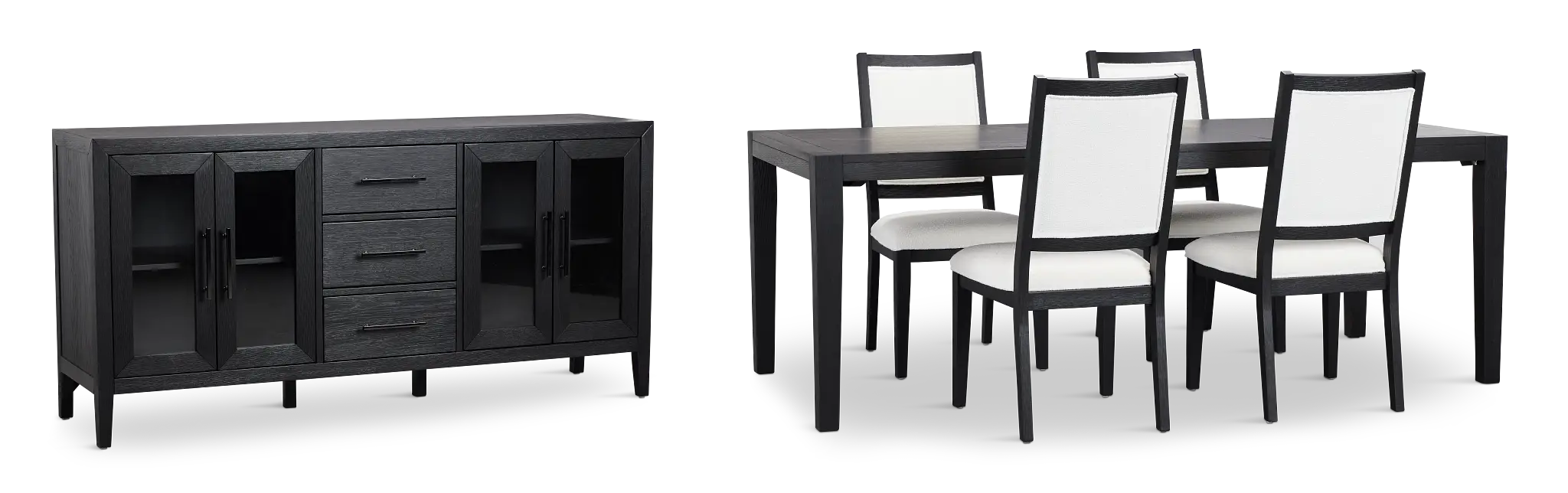 Alden Black Rect Dining Room Alden Black Rect Dining Room