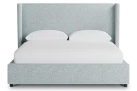 Captiva Natural Beauty Light Blue 48" Upholstered Shelter Bed