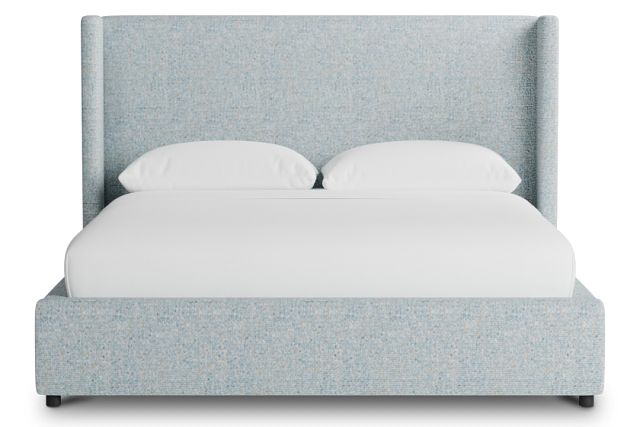 Captiva Natural Beauty Light Blue 48" Upholstered Shelter Bed