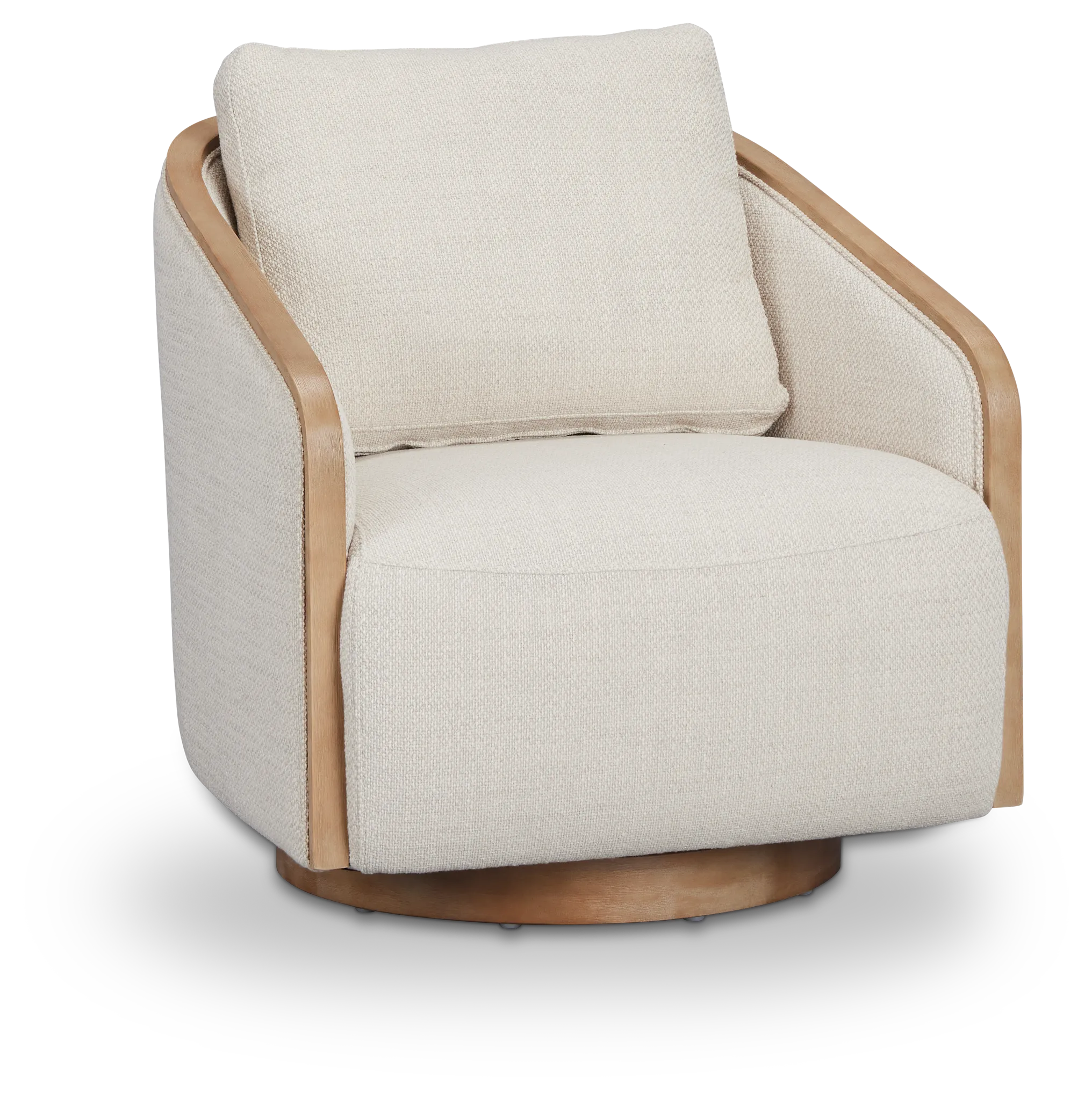 Campbell Gray Fabric Swivel Accent Chair