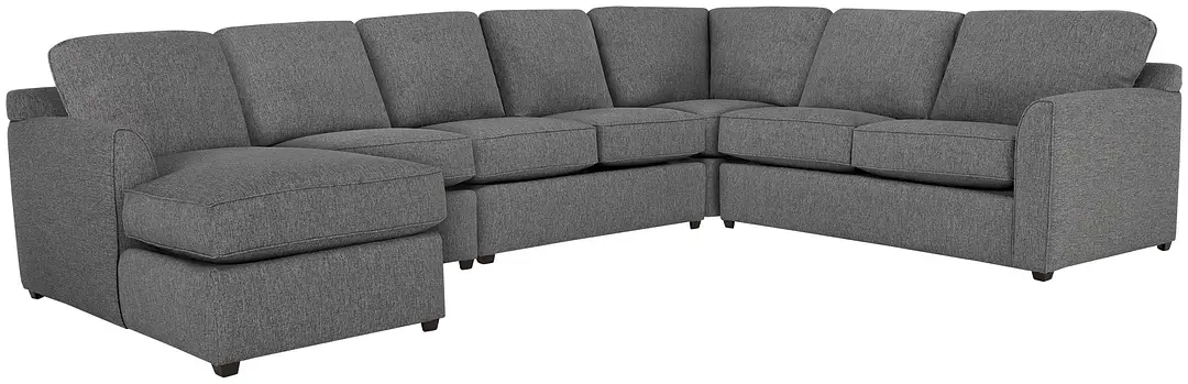 Asheville Gray Fabric Large Left Chaise Sectional Asheville Gray Fabric Large Left Chaise Sectional