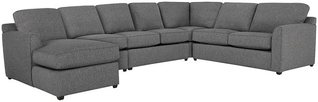 Asheville Gray Fabric Large Left Chaise Sectional (0)