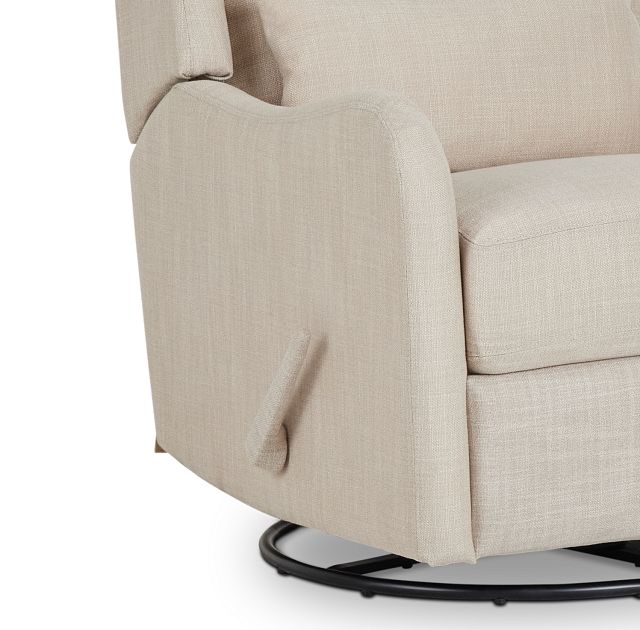 Georgia Khaki Fabric Swivel Glider Recliner