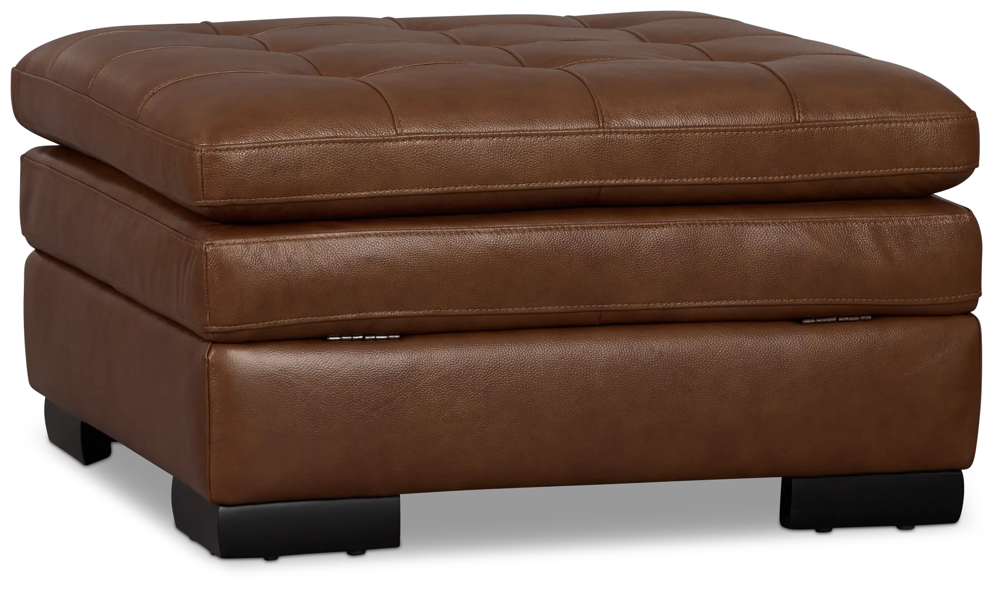 Braden Medium Brown Leather Storage Ottoman Braden Medium Brown Leather Storage Ottoman