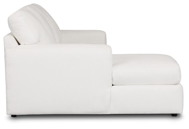 Rhodes White Fabric Left Chaise Sectional