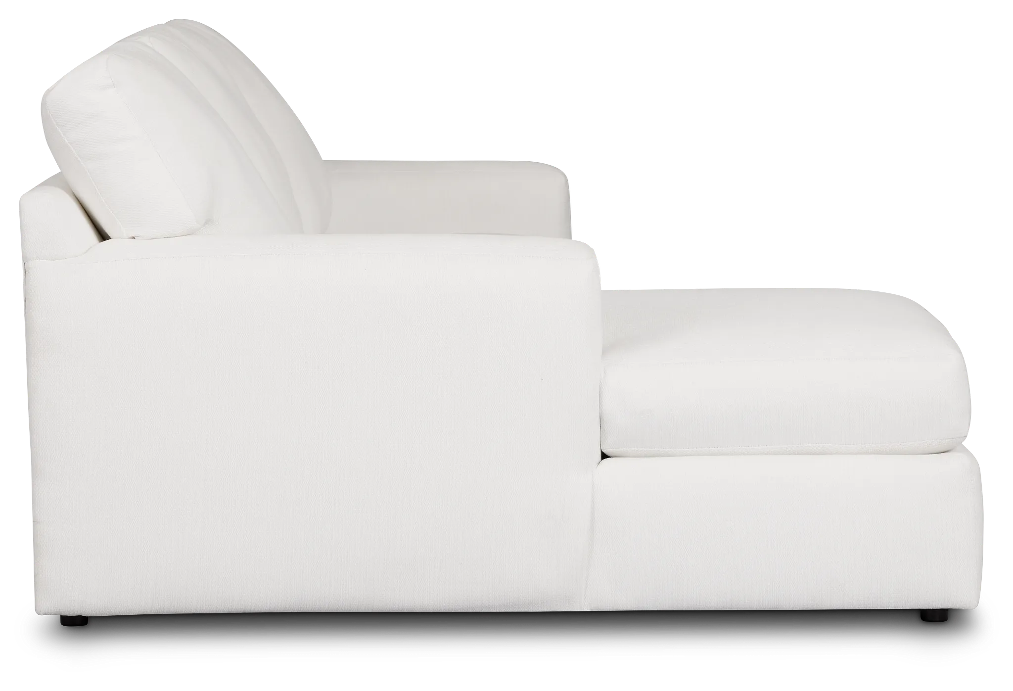 Rhodes White Fabric Left Chaise Sectional