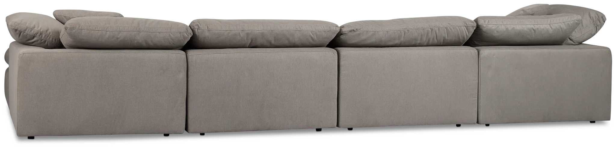 Nixon Light Gray Fabric 6 Piece Double Chaise Sectional