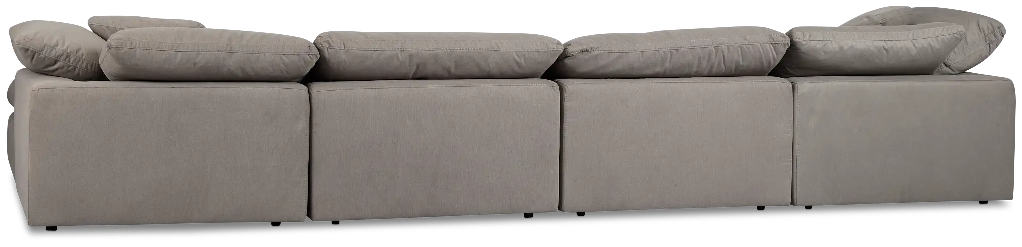 Nixon Light Gray Fabric 6 Piece Double Chaise Sectional Nixon Light Gray Fabric 6 Piece Double Chaise Sectional