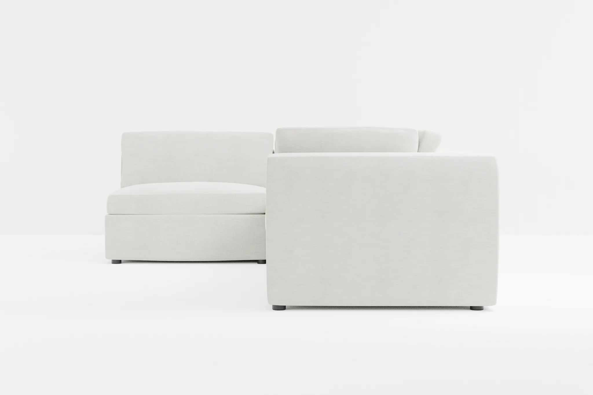 Destin Maguire Ivory Fabric 4-piece Modular Sectional