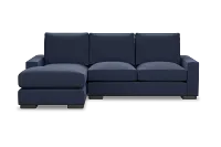 Edgewater Peyton Dark Blue Left Chaise Sectional