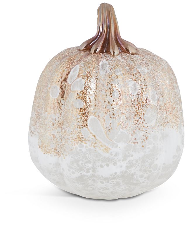 Pumpkin White Small Vase