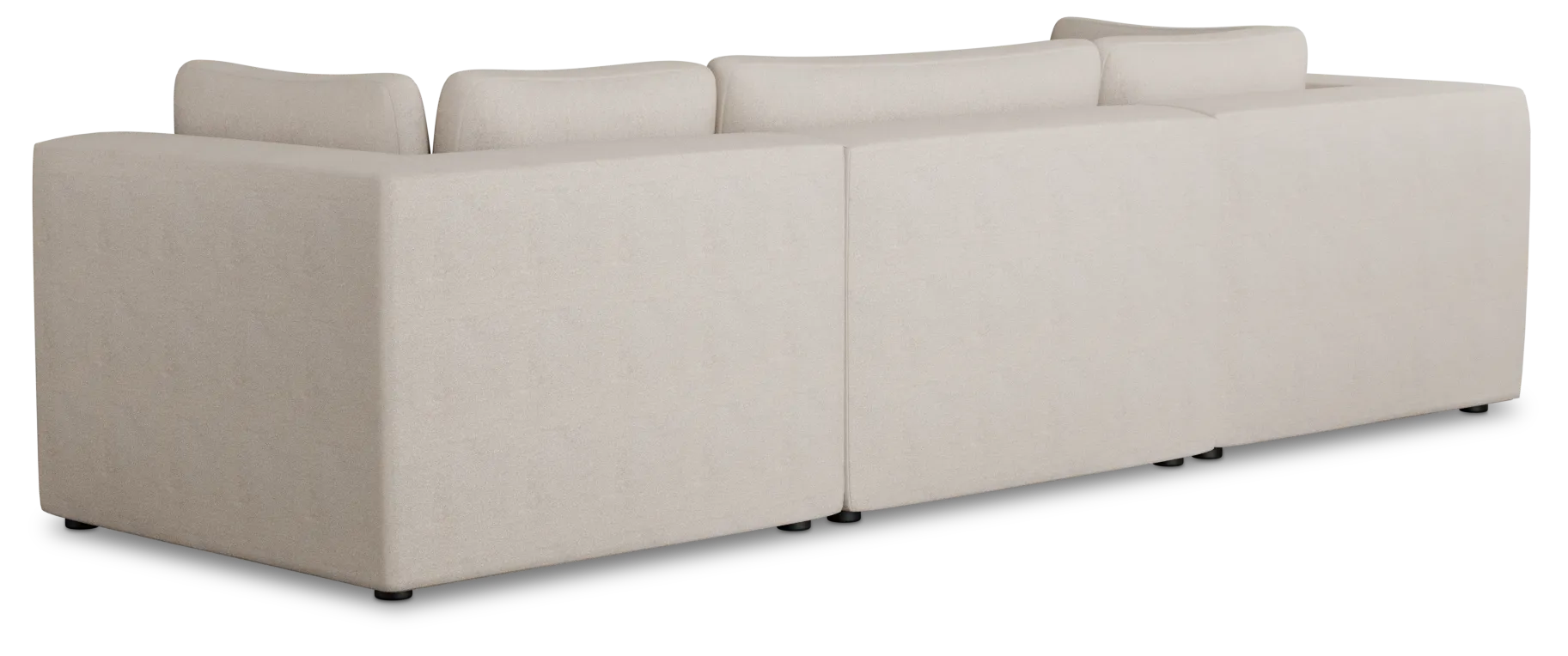 Destin Sutton Beige Fabric 3 Piece Modular Sofa
